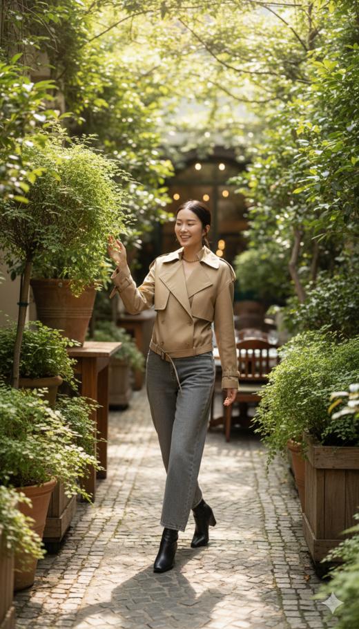 小个子英伦风休闲短款外套 商品图3