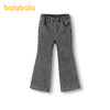 巴拉巴拉童装女童裤子儿童牛仔裤2025冬新加绒喇叭裤 商品缩略图4