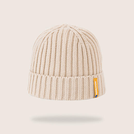 迷你巴拉儿童毛线帽男女童宝宝螺纹纯色简约瓜皮帽子秋冬款 商品图2