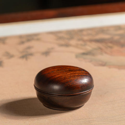清	黄花梨素工圆香盒 商品图0