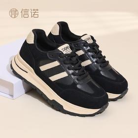 信诺妈妈鞋软底舒适加绒保暖棉鞋2025冬季新款时尚运动休闲鞋女款X5M093-213