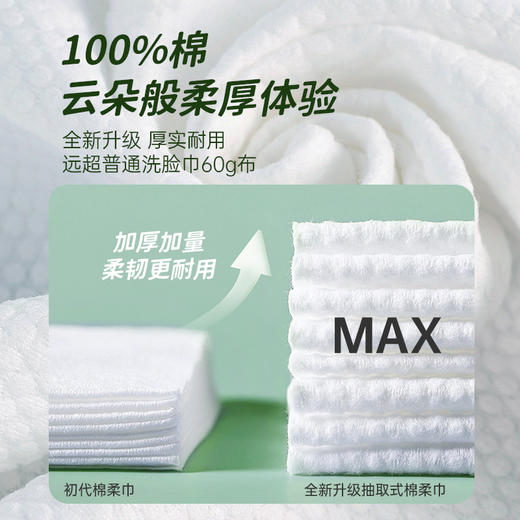 【89元11包】【品质全新升级】100%全棉洗脸巾 加厚加大棉柔巾50抽/包 商品图5