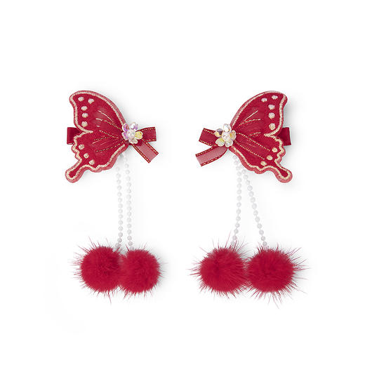 【balaOne】巴拉巴拉儿童饰品女童发夹2025年新款冬装小童蝴蝶美 商品图4