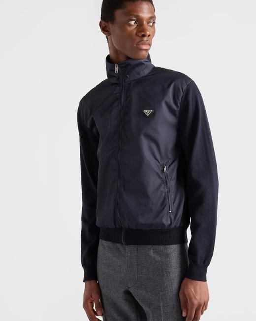 男款拼接羊毛尼龙夹克外套020 商品图3