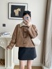 香y同款麂皮绒仿生皮草皮毛一体牛角扣外套 商品缩略图8