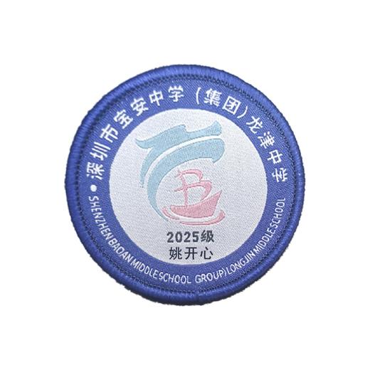 定制深圳市宝安中学（集团）龙津中学包边校徽布标胸贴缝制包邮51 商品图1