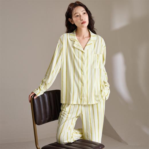 康妮雅女式长袖长裤开襟套装 53W62T004 商品图11