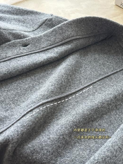 JN*同款极简无领绵羊毛呢大衣外套 商品图14