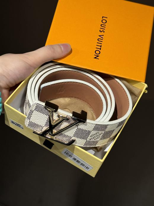 驴家白棋盘格金扣腰带男女通用经典（蕾姐 120非常大） 商品图12