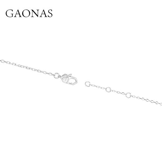GAONAS 925银合成锆石手链 时尚贵气绿色极简手链10154SG 商品图2