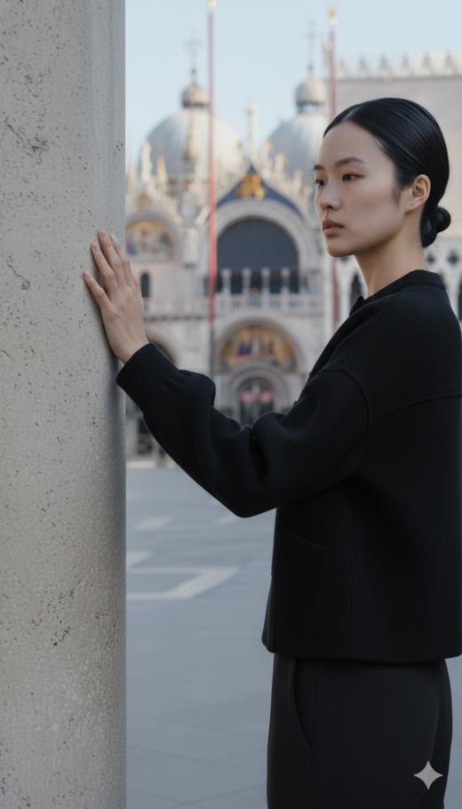 加扣圆领袖收折拉链外套 商品图2