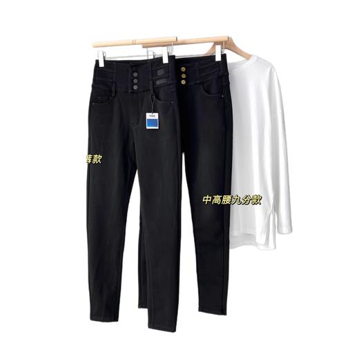 高腰小脚裤女款！2025秋冬小黑裤时髦牛仔铅笔裤外穿打底裤子！ 商品图4