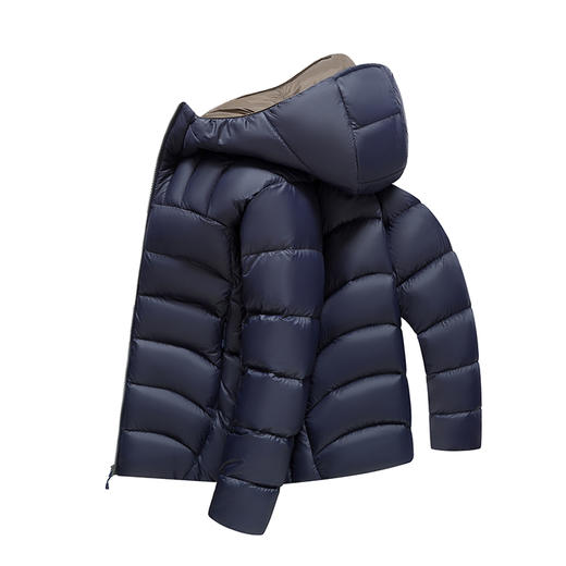 半身缘男女装 冬季轻薄有型简洁宽松防静电男女同款排骨羽绒服2601 商品图0