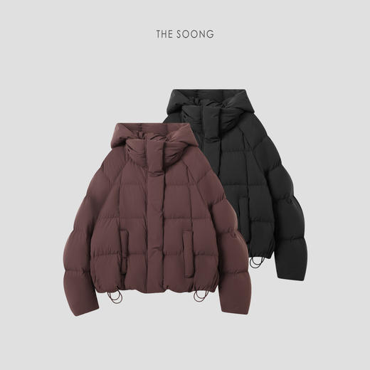 THESOONG进口超高密纱高克重90白鹅绒保暖连帽羽绒服HWYRF8075 商品图0