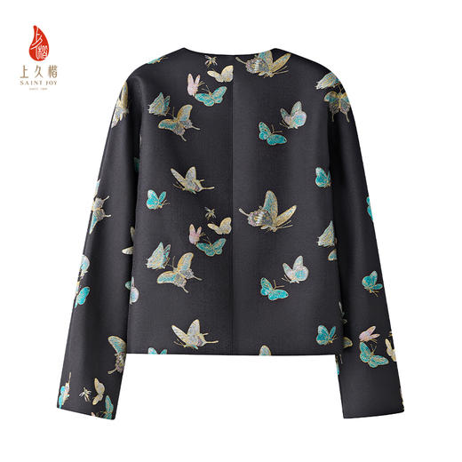 上久楷女式宋锦外套 中式上衣 晴春蝶戏 CY1025203001 商品图4