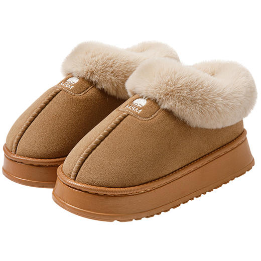 流氓兔包跟棉拖鞋 女冬季外穿高帮加绒雪地靴 皮毛保暖居家棉鞋 商品图4