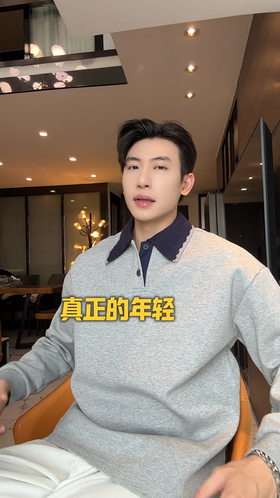 SDSA男士秋冬新款痞帅男装简约拼接撞色polo领卫衣百搭时尚上衣