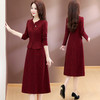 QYM 54C2532-Y优雅风连衣裙气质中长款A字裙 商品缩略图2