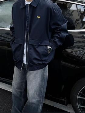 AD情侣新款小logo刺绣夹克外套