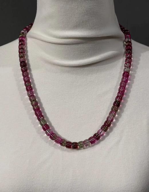 艳丽碧玺鼓形珠首饰三件套组，顺丰包邮 商品图1