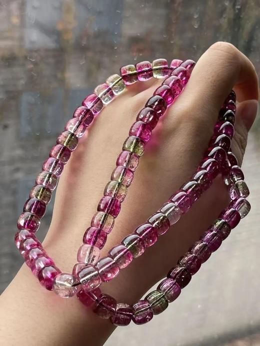 艳丽碧玺鼓形珠首饰三件套组，顺丰包邮 商品图4