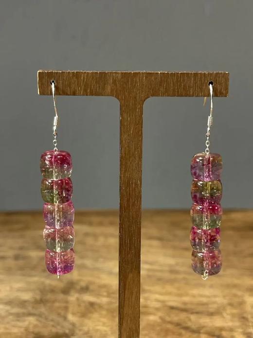 艳丽碧玺鼓形珠首饰三件套组，顺丰包邮 商品图5