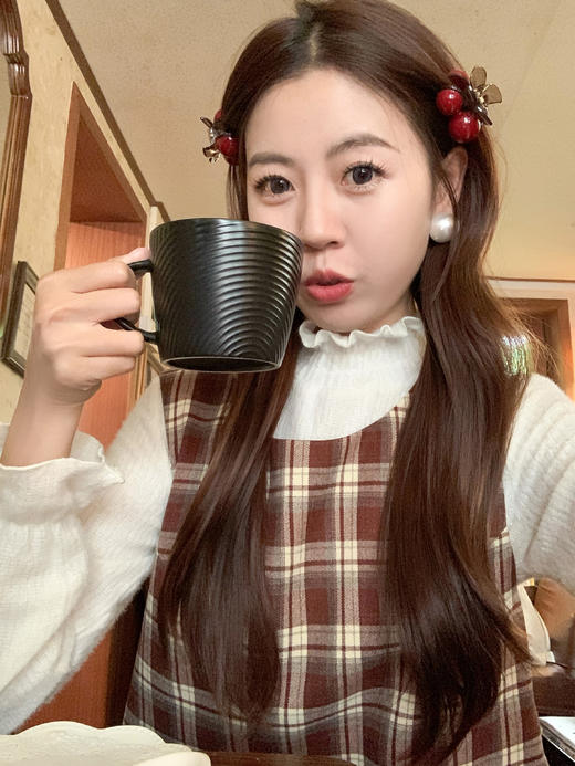 【169元任选2件】现货！红咖格子背心裙 商品图7