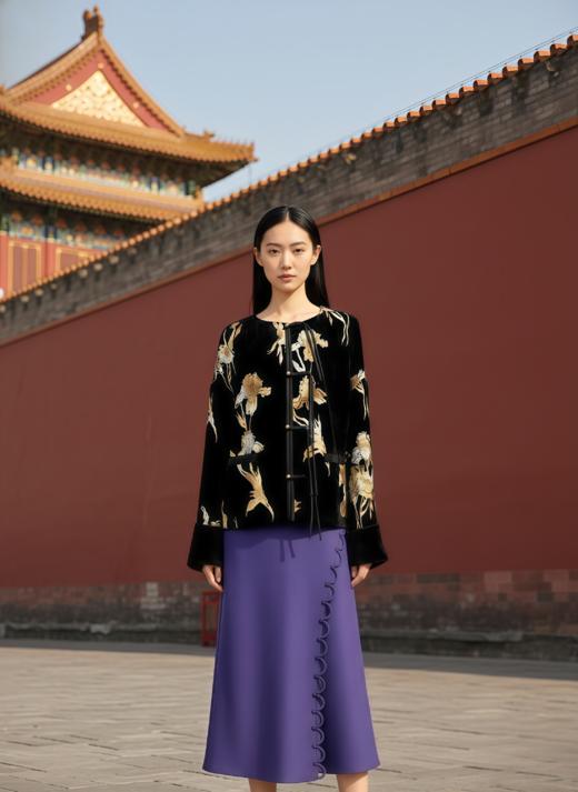 翻折撞色袖口国风外套 商品图4