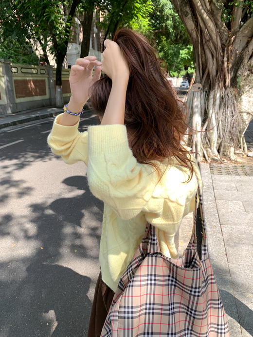 <曾小咸推荐> 现货秒杀！微信超特价！黄色连帽套头毛衣 日常189.99 立减90 秒杀99.99！ 商品图8