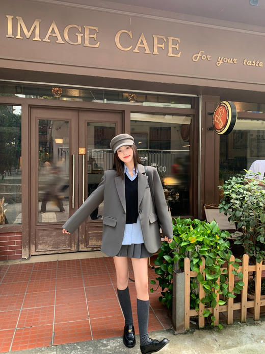 <曾小咸推荐>现货秒杀！成本巨贵，拍下包赚！灰色西装外套 日常299.99 立减150 秒杀149.99！ 商品图8