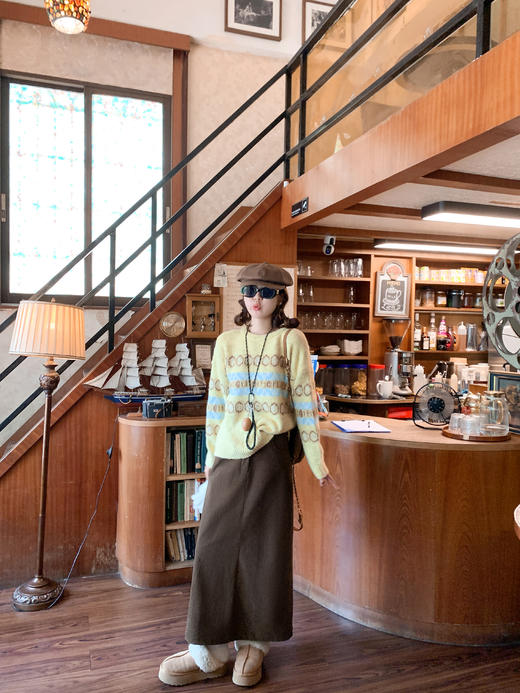 【149元任选2件】现货！黄色圆领咖蓝毛衣 商品图5