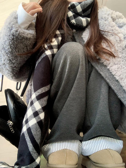 【169元任选2件】现货！灰色脚口拼接灰色西装裤 商品图8