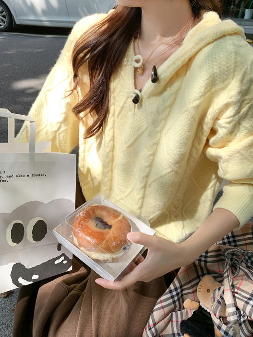 <曾小咸推荐> 现货秒杀！微信超特价！黄色连帽套头毛衣 日常189.99 立减90 秒杀99.99！ 商品图11