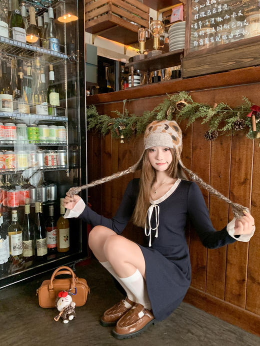 【149元任选2件】现货！V领长袖针织连衣裙 商品图7