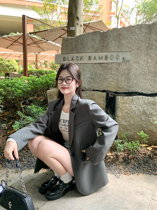 <曾小咸推荐>现货秒杀！成本巨贵，拍下包赚！灰色西装外套 日常299.99 立减150 秒杀149.99！ 商品图12