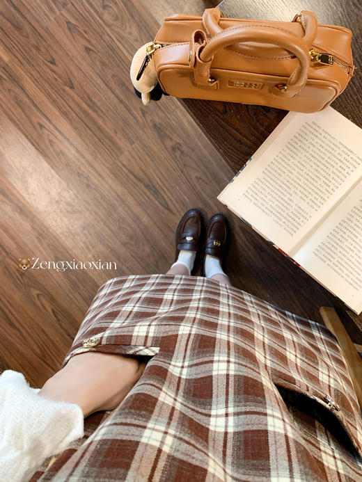 【169元任选2件】现货！红咖格子背心裙 商品图10