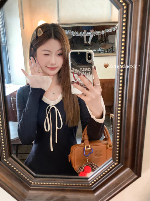 【149元任选2件】现货！V领长袖针织连衣裙 商品图14