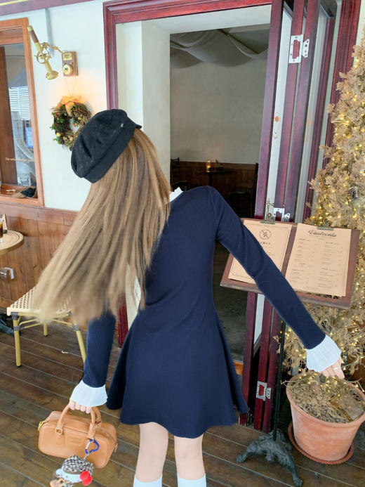 【149元任选2件】现货！V领长袖针织连衣裙 商品图13