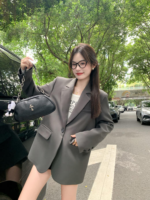 <曾小咸推荐>现货秒杀！成本巨贵，拍下包赚！灰色西装外套 日常299.99 立减150 秒杀149.99！ 商品图11