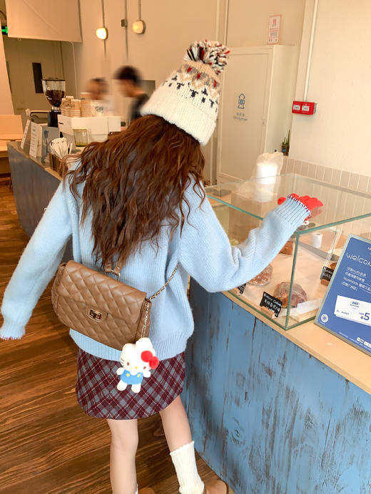 <曾小咸推荐> 现货秒杀！微信超特价！灰蓝色红色爱心扣子毛衣 日常199.99 立减100 秒杀99.99！红色半裙秒杀69.99！ 商品图6