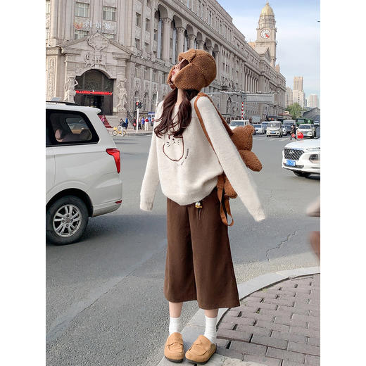 <曾小咸推荐>现货秒杀 ！微信超特价！复古七分休闲裤 日常169.99 立减90 秒杀79.99！！植绒狗狗毛衣 秒杀89.99！！ 商品图6