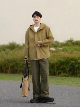 佐丹奴户外工装风大口袋薄款弹力连帽风衣01074003