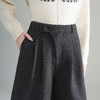 QYM 9532-Y高腰宽松毛呢阔腿裤气质厚款羊毛裤 商品缩略图3