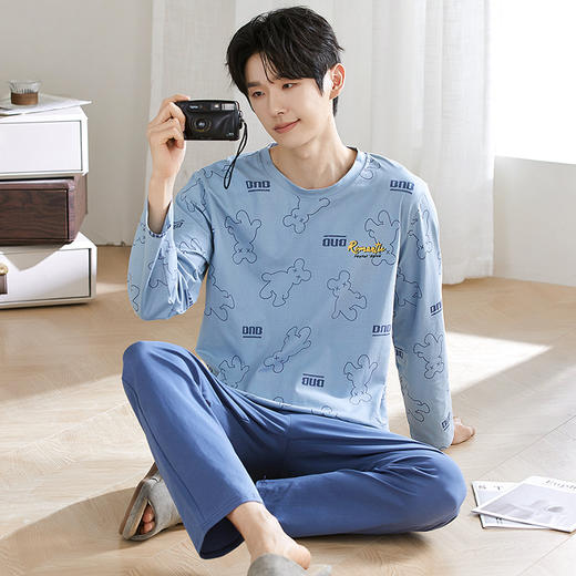 【69元/套】秋冬男士全棉家居服睡衣 长袖纯棉家居服可外穿 商品图3