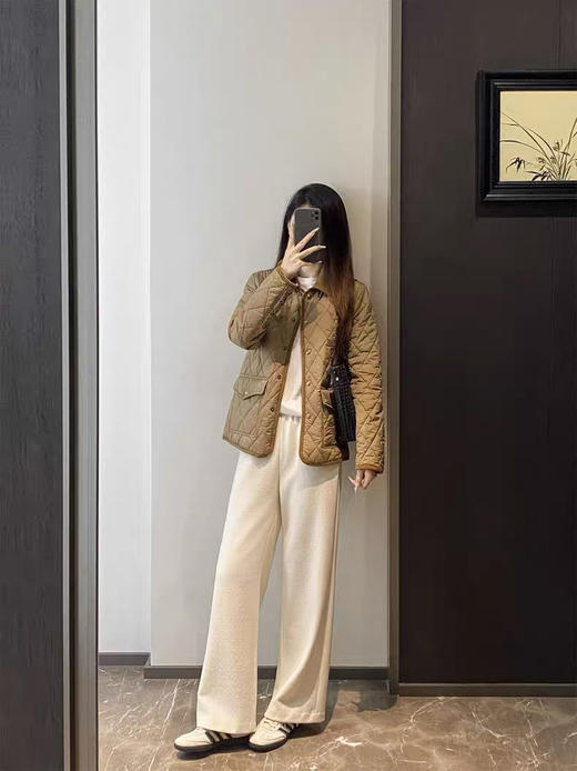 预售！RLの保真~！3K+马标刺绣！老钱风夹棉外套.绗缝菱格薄棉服 商品图4