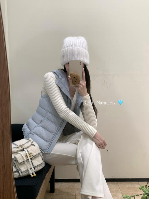 Read Nameless /Baby蓝羽绒马甲+秋冬柔柔裤 白色喇叭 2025/10/27 商品图1