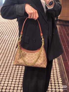 G594蔻#驰juliet系列经典焦糖色老花腋下包