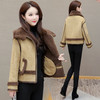 QYM 5280AS9013皮毛一体外套宽松休闲加厚大毛领毛绒上衣 商品缩略图2