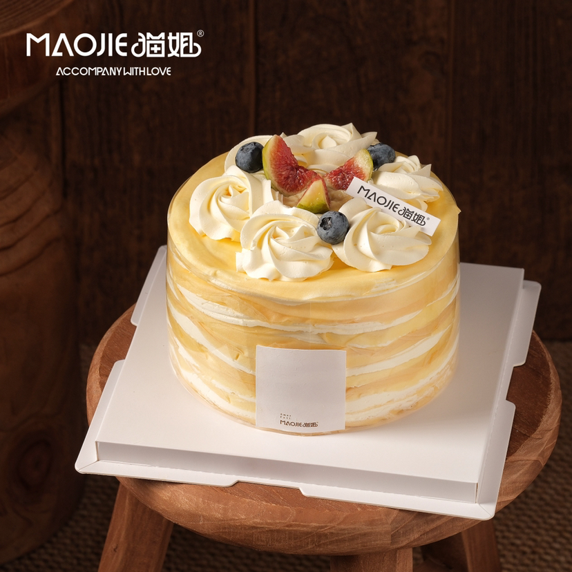 榴莲千层（建议当天食用，不要隔夜哦，无花果换草莓装饰）