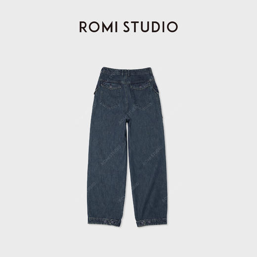 ROMI STUDIO“丹宁牛仔”复古棉质工装褶皱立体牛仔裤  RWCAXU6126 商品图2